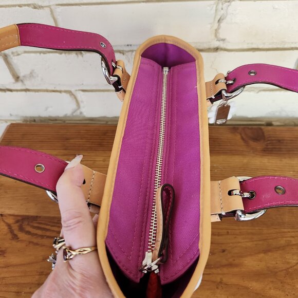 Euc Vintage Coach Hampton Y2K Daisy Pink Handbag Satche Pursel - Picture 11 of 14